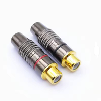Neuer RCA-Stecker und -Buchse in Schwarz, Rot und Gold für Großhandel, Schweißadapter für Audio-Video, Konverter für Koaxialkabel