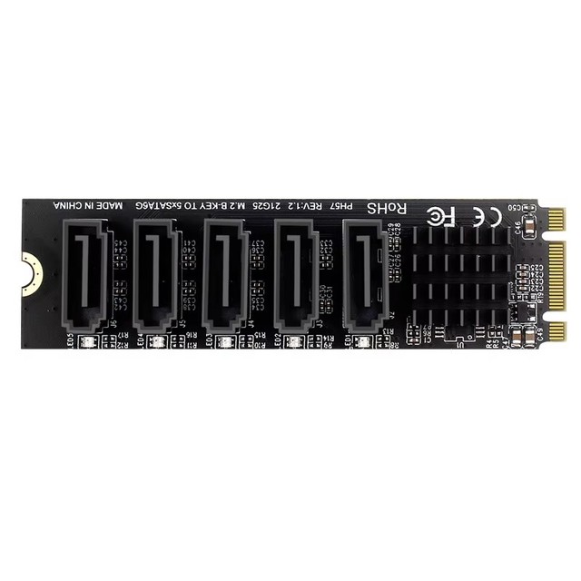 M.2 NGFF B-KEY PCI-E to 5-port SATA A3 expansion card one-to-five M.2 to 5-port SATA adapter card