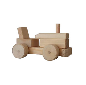 รถไฟไม้ธรรมชาติหัวรถจักร <span class=keywords><strong>Caboose</strong></span> รถไฟไม่ได้ทาสีไม่เคลือบเงา - Product Image 3