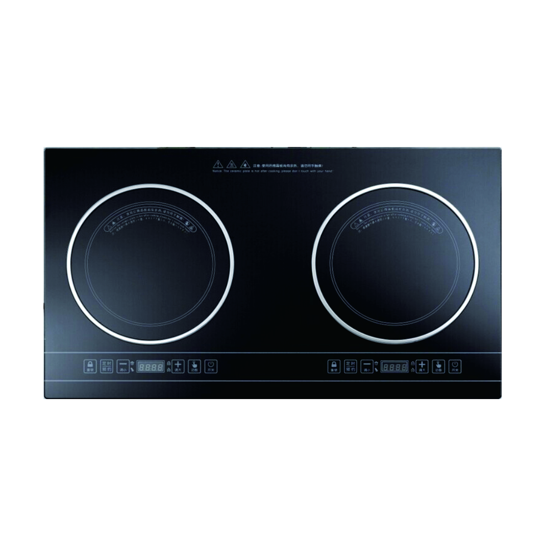 ขายร้อนกระจกนิรภัยสูงในครัวเรือน Double Burner 2 Hob เตาไฟฟ้า Induction Induction Cooktop J-C42