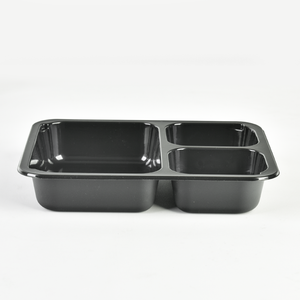 cpet khay ovenable 2 ngăn niêm phong dùng một lần bao bì thực phẩm hãng hàng không cpet container với chống sương mù phim - Product Image 5