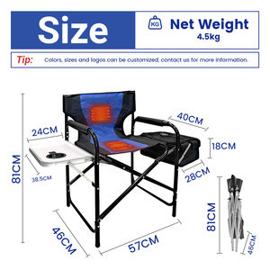 เก้าอี้ไดเร็กเตอร์พับได้แบบพกพาน้ำหนักเบาเก้าอี้ชายหาดโลหะสำหรับการเดินทางกีฬากลางแจ้งสำหรับห้องนั่งเล่นโรงแรม - Product Image 6