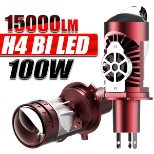 Mini H4 100W Super brillante proyector Led faro lente nuevo coche Bi Led lente 6500K H4 bombilla Led - Product Image 4