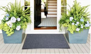 Laiwu nhà máy bán buôn thảm cửa có thể giặt Polyester kim cảm thấy sọc thảm - Product Image 5