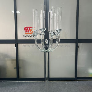 Nouveau Bougeoir en Cristal à 8 Bras Lisses pour Mariages, Banquets, Restaurants, Événements et Fêtes - Product Image 1