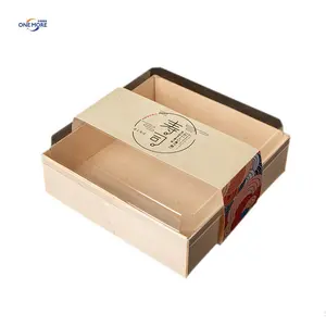 China Custom Food Packaging Boxes Disposable Food Container Sushi Charcuterie Bakery Box With Clear Lids