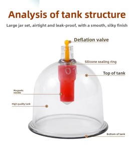 Set Professionale per Terapia con Coppettazione Baibaikang 32 Pezzi, Controllo Manuale, Coppe Hijama in ABS per Rilassamento Muscolare Totale - Product Image 5