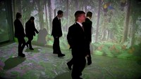Salle de projection immersive 3D avec système de cartographie interactive, projecteur holographique pour affichage mural 360° et affichage en grotte 5D