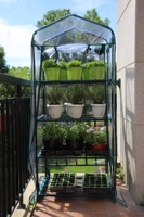 Mini serre à 5 niveaux en PVC, chariots à fleurs, serre intérieure complète avec cadre en aluminium, serre de jardin pour plantes