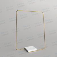 Kainice Porte-vêtements sur pied en acier inoxydable doré brillant personnalisé moderne Boutique de vêtements présentoirs pour robes