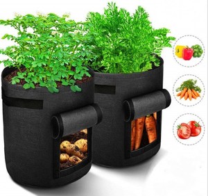 Vente d'usine 60 pièces Pack 1 / 2 / 3 / 5/10/20/30 gallons fournitures <span class=keywords><strong>de</strong></span> jardin <span class=keywords><strong>sac</strong></span> <span class=keywords><strong>de</strong></span> plantes respirant écologique sacs <span class=keywords><strong>de</strong></span> culture en feutre - Product Image 6