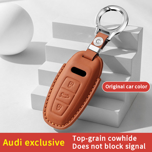 Housse/Sac/Étui à clés de voiture adapté à l'Audi A7, en cuir de vachette pleine fleur, étui à clés haut de gamme et accessoires intérieurs de voiture. - Product Image 2