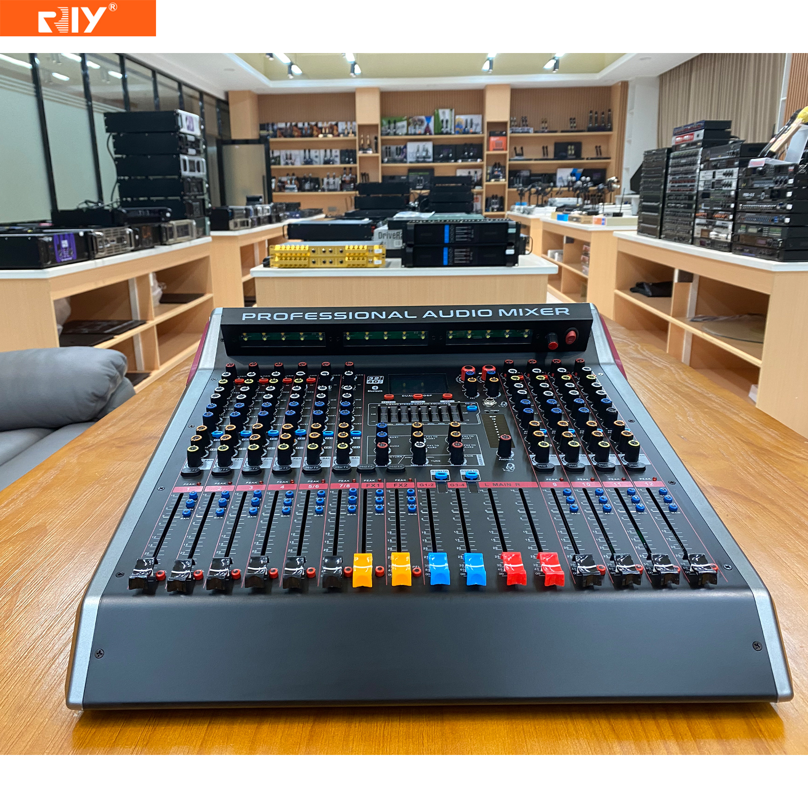VR120/160/200 8/12/16 XLR and MIC Input Audio Mixer Support <strong>USB</strong> Connect Dual 128 DSP&Dual 9 Band <strong>Equalizer</strong> with Adjustable Light