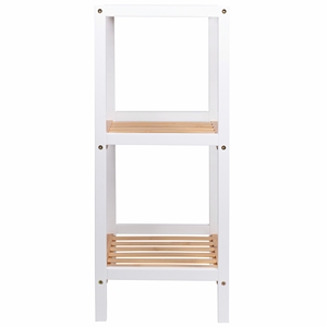 Mobiletto da Bagno con 3 Ripiani Bianco/Naturale 35X30X70 - Product Image 3