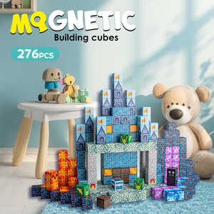 <span class=keywords><strong>Bloques</strong></span> de Construcción Magnéticos Lucky Toys, Juego de Cubos Magnéticos, Rompecabezas, Tema de Castillo, 276 Piezas - Product Image 2