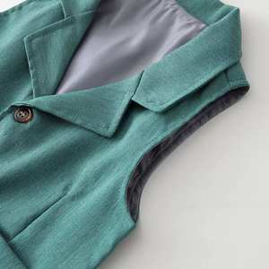 Conjunto de Primavera para Bebé Niño, <span class=keywords><strong>Traje</strong></span> Formal Infantil, Vestido de Fiesta, 4 Piezas, Chaleco, <span class=keywords><strong>Camisa</strong></span> Blanca, <span class=keywords><strong>Corbata</strong></span> de Moño - Product Image 4