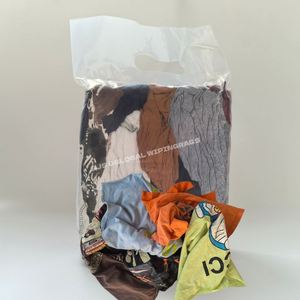 Trapos Industriales Multicolor de Algodón Reciclado de Camisetas, 10 Kilos - Product Image 1