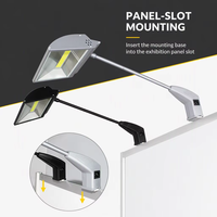 Spot LED en aluminium connectable 30W, angle de faisceau 120° réglable, bras long pour stand d'exposition/salon professionnel/musée/éclairage de centre d'arc