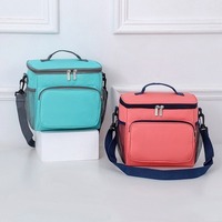 Sac isotherme souple en tissu Oxford imperméable avec logo personnalisé, sac à déjeuner léger et isolé, sac à bento à bandoulière pour pique-nique en plein air