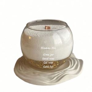 Support de bougie en verre transparent parfumé de luxe Simplicity Sphere, élégant, décoratif, fait main, résistant à la chaleur, pour la décoration de la maison, Pâques - Product Image 1