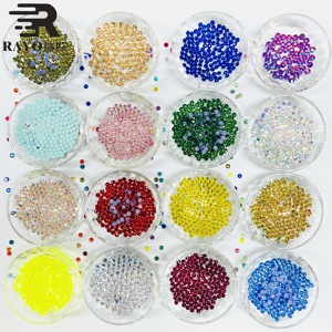 คริสตัลพลอยเทียมเป็นประกาย16สีสำหรับตกแต่งเสื้อผ้ามีหลายสี - Product Image 6