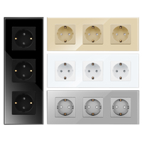 Bingo elec Modern Glass Mechanical Single Elektro stecker 16Amp Schuko Sockel Home Double EU Wand steckdose