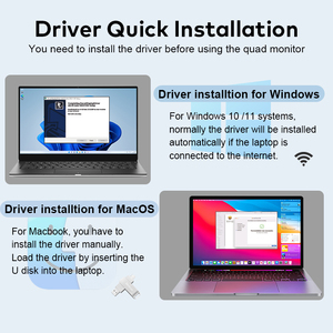 Monitor Portátil FOPO 1200P FHD de 16 Pulgadas, Monitor Cuádruple, 1 Cable <span class=keywords><strong>para</strong></span> 3 Pantallas, Monitor de <span class=keywords><strong>PC</strong></span> Tipo-C <span class=keywords><strong>para</strong></span> Windows 10/11 y Macbook - Product Image 5