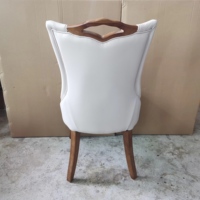 Fauteuil de salon moderne de designer français, chaise en bois, chaises de réunion commerciales, fauteuil individuel relaxant en cuir PU