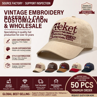 Gorra de Béisbol Personalizada al por Mayor, 100% Algodón, Estilo Vintage, Desgastada, Retro Y2K, Logotipo Bordado en 3D, Color Marrón, Ajustable, Unisex