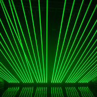 Projecteur laser RGBW 6 faisceaux DMX à commande vocale en aluminium, CRI 95 élevé, IP33, pour scène, bar, boîte de nuit, KTV, couleur pleine, vert, rouge, tête mobile