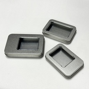 Slide Top Tin <b>Containers</b> Rectangular Metal Slide Tin Box With Sliding Lid Tin Box for Candy <b>Pills</b> Coins Soap - Product Image 5