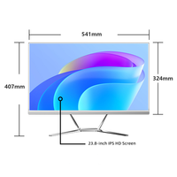 Ordenador de Escritorio Todo en Uno Ultra Delgado OEM al por Mayor de 24 y 27 Pulgadas, Pantalla IPS FHD LCD, PC AIO Empresarial, SSD, Estación de Trabajo Monobloque para Oficina