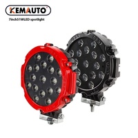 Luz de Trabajo LED de 7 Pulgadas y 72W 12V para Autos y Motocicletas, Nueva Barra Delantera Modificada para Vehículos Todoterreno, Foco de Techo de 7 Pulgadas y 51W, Nuevo