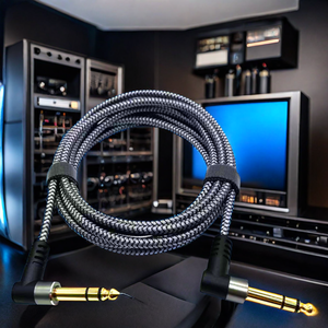 6.5 מ "מ 1 / 4 אינץ 'עד 1 / 4 אינץ' <span class=keywords><strong>Trs</strong></span> כבל שמע סטריאו, רבע אינץ 6.35 מ" מ זווית ישרה חיבורי מאוזנת - Product Image 5