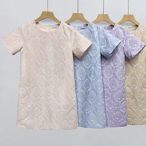 Vestidos Casuales de Mujer al por Mayor, Personalizados, OEM, ODM, de Alta Calidad, Color Sólido, con Relieve, Diseño Simple, Tela Jacquard - Product Image 1