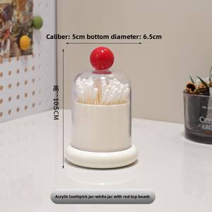 Boîte à cure-dents haut de gamme pour la maison et le salon, boîte de rangement créative pour cure-dents et fil dentaire, tube à fil dentaire, pot à cotons-tiges - Product Image 2