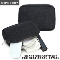 Pochette de rangement universelle légère et étanche en polyester pour câbles, kit de sac de rangement pour appareils électroniques, couleur personnalisable pour les voyages et le quotidien