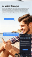 Produits électroniques de traduction intelligente, prennent en charge les appels, l'écoute de musique, l'assistant IA, la protection UV, lunettes audio intelligentes