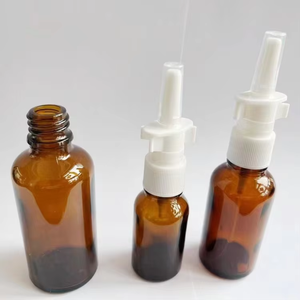 Flacon pulvérisateur nasal en verre ambré transparent de 30/50 ml (1 oz) avec collier en PP pour les gouttes oculaires, l'infusion, l'argent colloïdal, le sel physiologique, vente chaude - Product Image 6