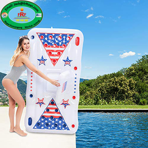 Jeux de flotteurs de piscine gonflables, fête d'été, salon de radeau de table de bière Pong avec refroidisseur intégré - Product Image 2