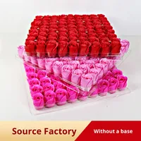 Promo! DIY Kotak Hadiah Bunga Sabun Kreatif Bentuk Persegi 4.0, Bunga Buatan untuk Hari Valentine