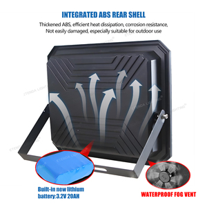 ไฟสปอร์ตไลท์โซลาร์เซลล์กันน้ำ IP65 <span class=keywords><strong>jd</strong></span> ขนาด 25W 40W 60W 100W 200W 300W พร้อมเซ็นเซอร์ตรวจจับความเคลื่อนไหวและพลังงานแสงอาทิตย์ - Product Image 3