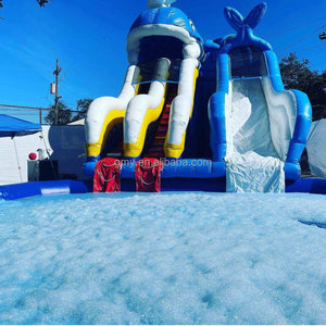 Gmy inflatables tùy chỉnh Inflatable whalethemed trượt nước Jeu gonflable công viên mặt đất Inflatable công viên nước giải trí - Product Image 6