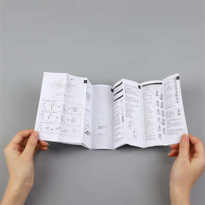 Libro di istruzioni per il prodotto con profilo aziendale piegato in carta istruzioni per il prodotto manuale con volantino personalizzato - Product Image 3