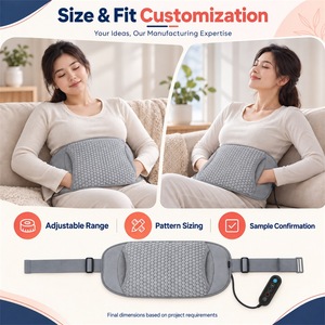 Soft Plush Heating Waist Belt Adjustable Thermostat Remote Control Fast Heating <b>Wrap</b> for Lower Back and Menstrual Comfort - Product Image 6