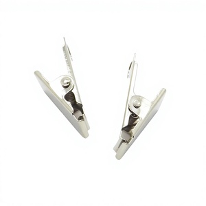 YIWANG venta al por mayor 12x23x31MM Metal plata tarjeta Clips titular insignia ID Clip - Product Image 5