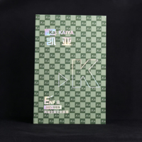 Nouveau catalogue d'échantillons ENF Level pour toute la maison, avec couverture verte à motif damier, pour panneaux mélaminés à grain de bois, livre de nuancier