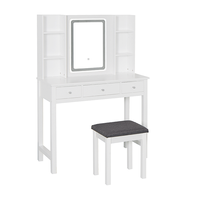 Nouvelle arrivée commode intelligente et tables d'appoint avec miroir éclairé dressing table ensemble