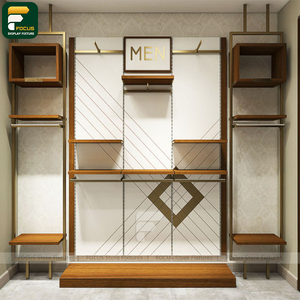 Exhibidores Modernos para Tiendas de Ropa, Armario para Ropa, Estante de Pared, Mostrador de Caja, Espejo, Unidad de Iluminación para Boutique - Product Image 1