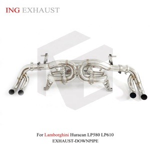 ING pour <span class=keywords><strong>Lamborghini</strong></span> <span class=keywords><strong>LP</strong></span> <span class=keywords><strong>610</strong></span> Catback 2014 + <span class=keywords><strong>Huracan</strong></span> 5.2 V10 LP580-2 LP610-<span class=keywords><strong>4</strong></span> ou EVO soupape d'échappement Catback en acier inoxydable - Product Image 2